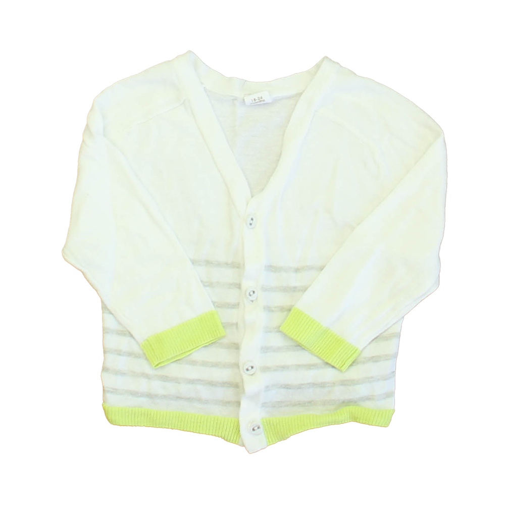 Egg Unisex White | Gray | Yellow Cardigan size: 18-24 Months